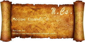 Moise Csanád névjegykártya